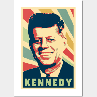 John F Kennedy Vintage Colors Posters and Art